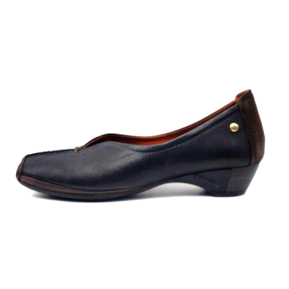 Pikolinos Gandia Square Toe Black Low Heel Slip On Shoes Size 36 5.5 Spain - Picture 5 of 10